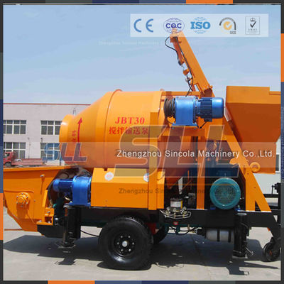 China 30m3/H van de output Mobiel Concrete Mixer en Pomp Sterk Overdrachtvermogen leverancier